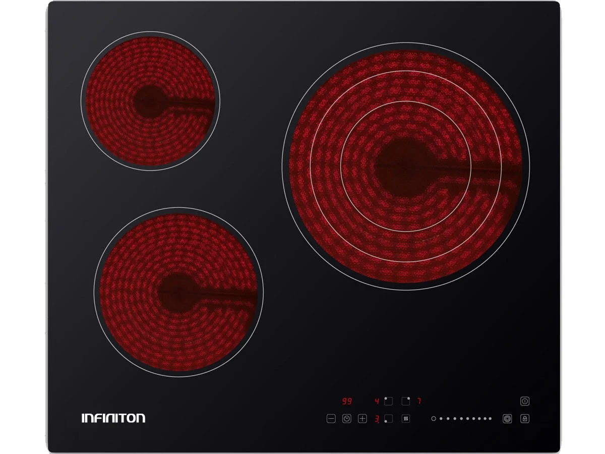 Vitrocerámica Infiniton 3 Fuegos 30 cm
