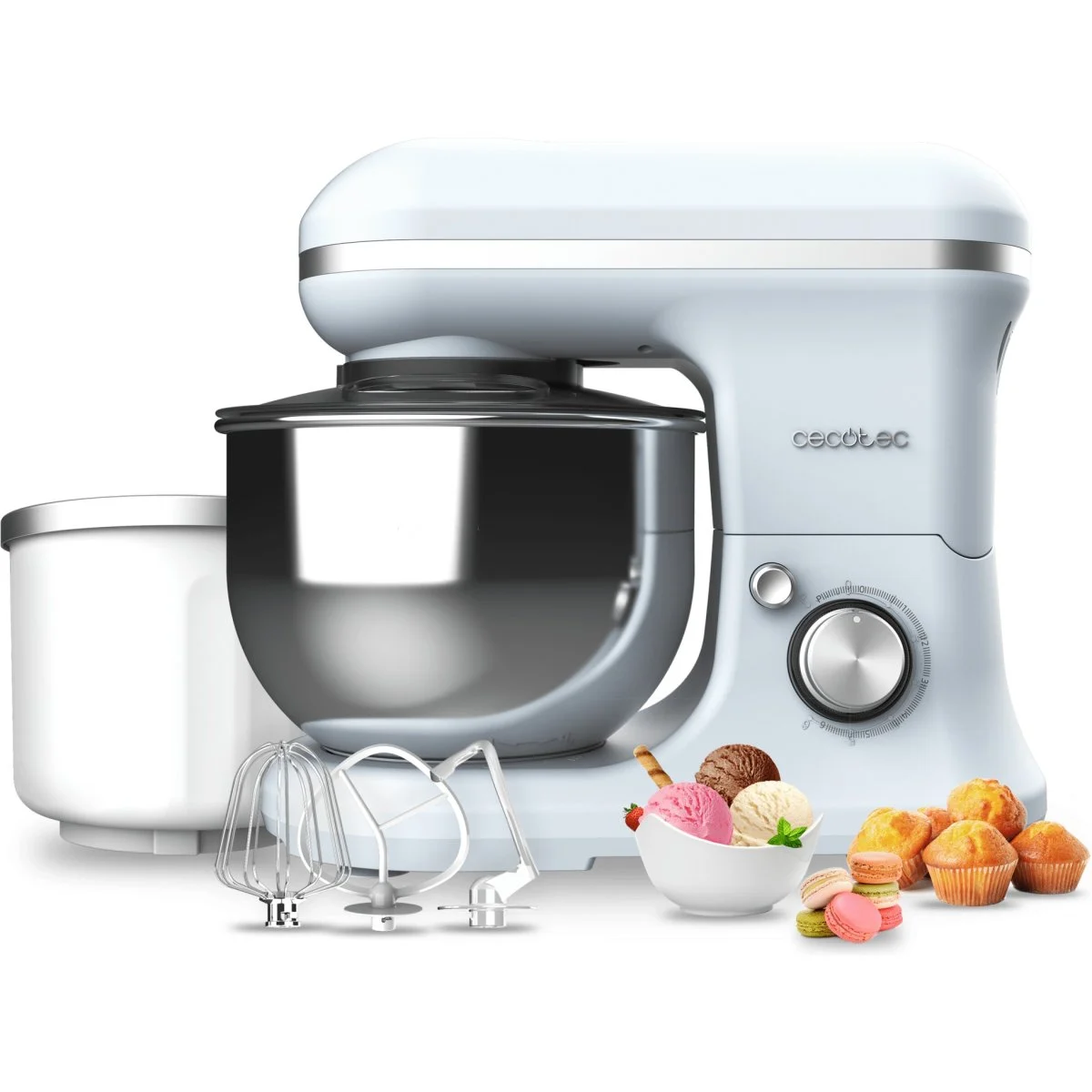 Amasadora Cecotec Cecomixer Merengue 5L 1200 Función Helado Azul