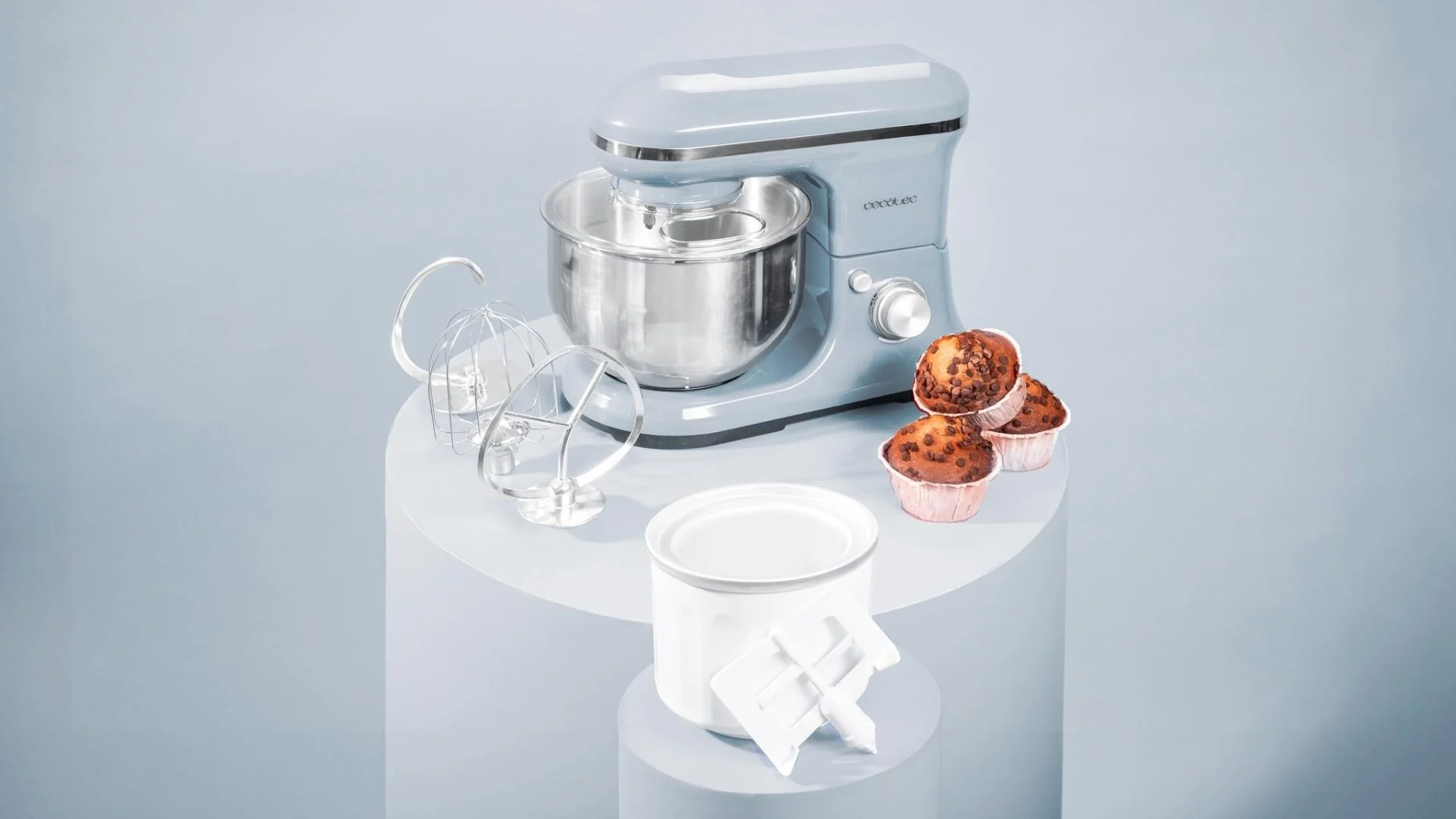 Amasadora Cecotec Cecomixer Merengue 5L 1200 Función Helado Azul