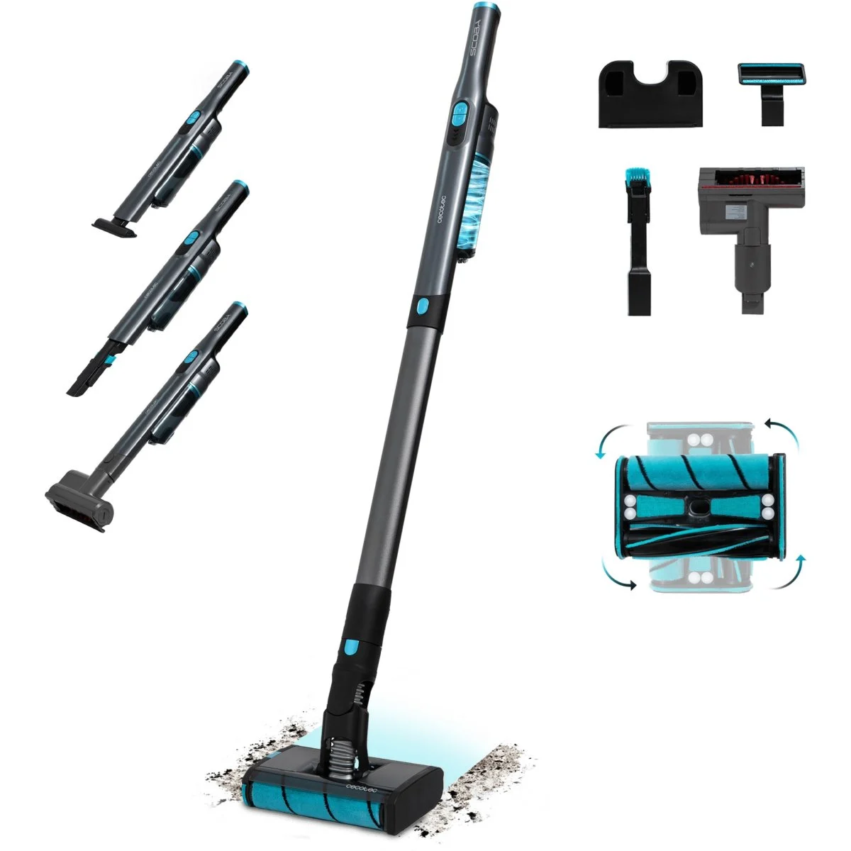 Aspirador escoba Cecotec Scoba 2100 Twice Sin Cable 210 W 40 min