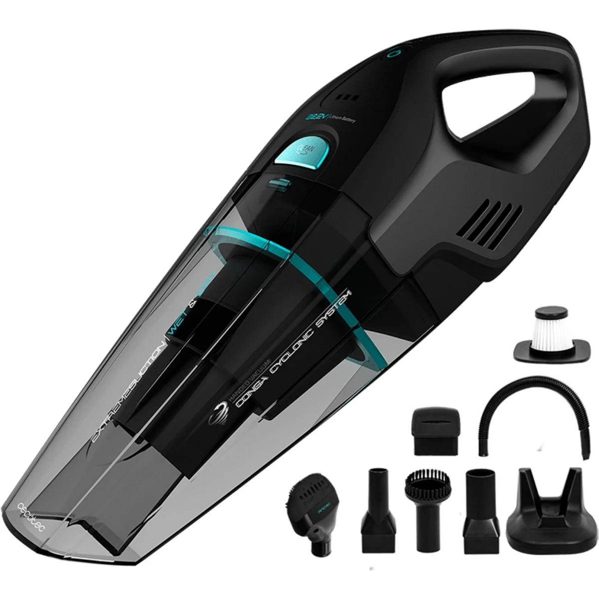 Aspirador de Mano Cecotec Conga Immortal Extreme Suction 22,2 V Potente Sin Cable