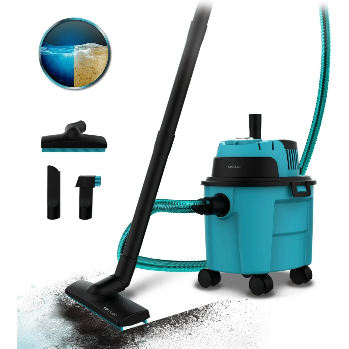 Aspirador Sólidos y Líquidos Cecotec 10 L Rockstar Wet & Dry 1000 W
