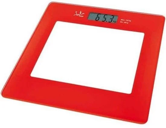 Báscula de baño Jata Cristal Roja