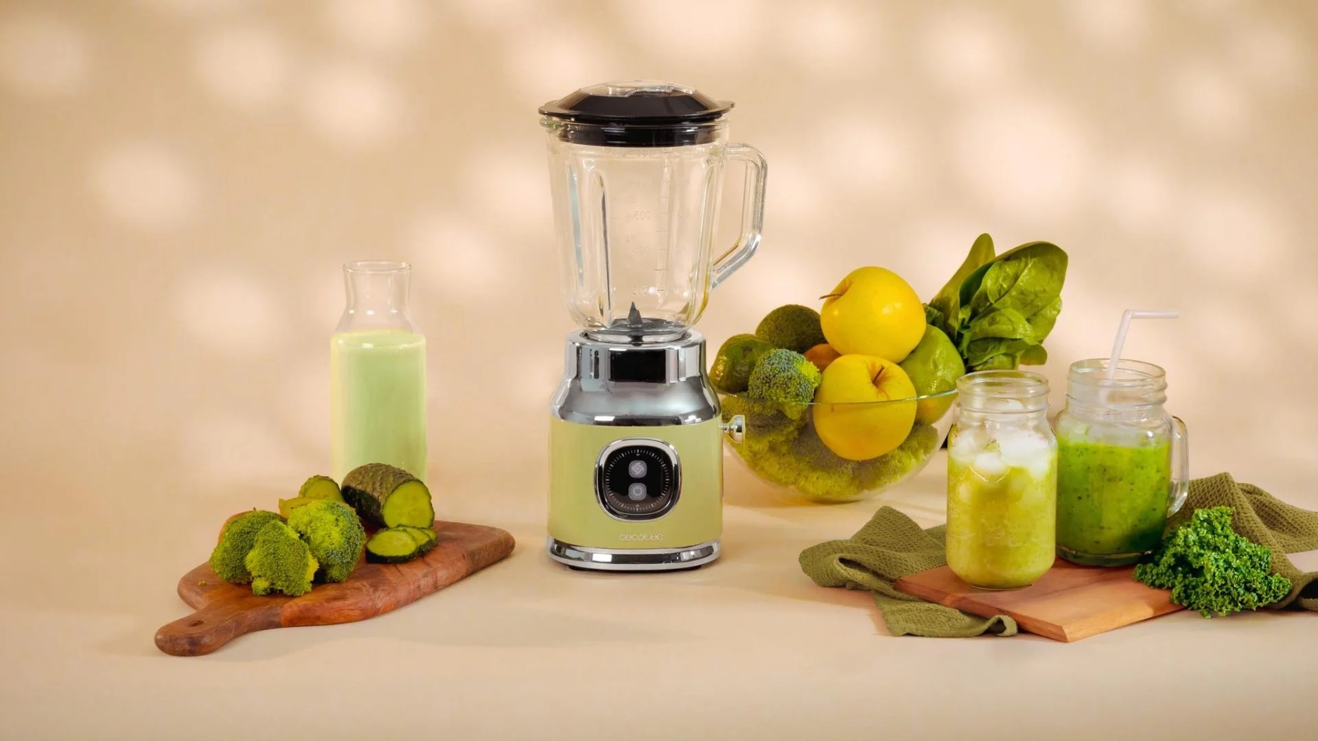 Batidora de vaso Cecotec RetroTwist 800W Verde