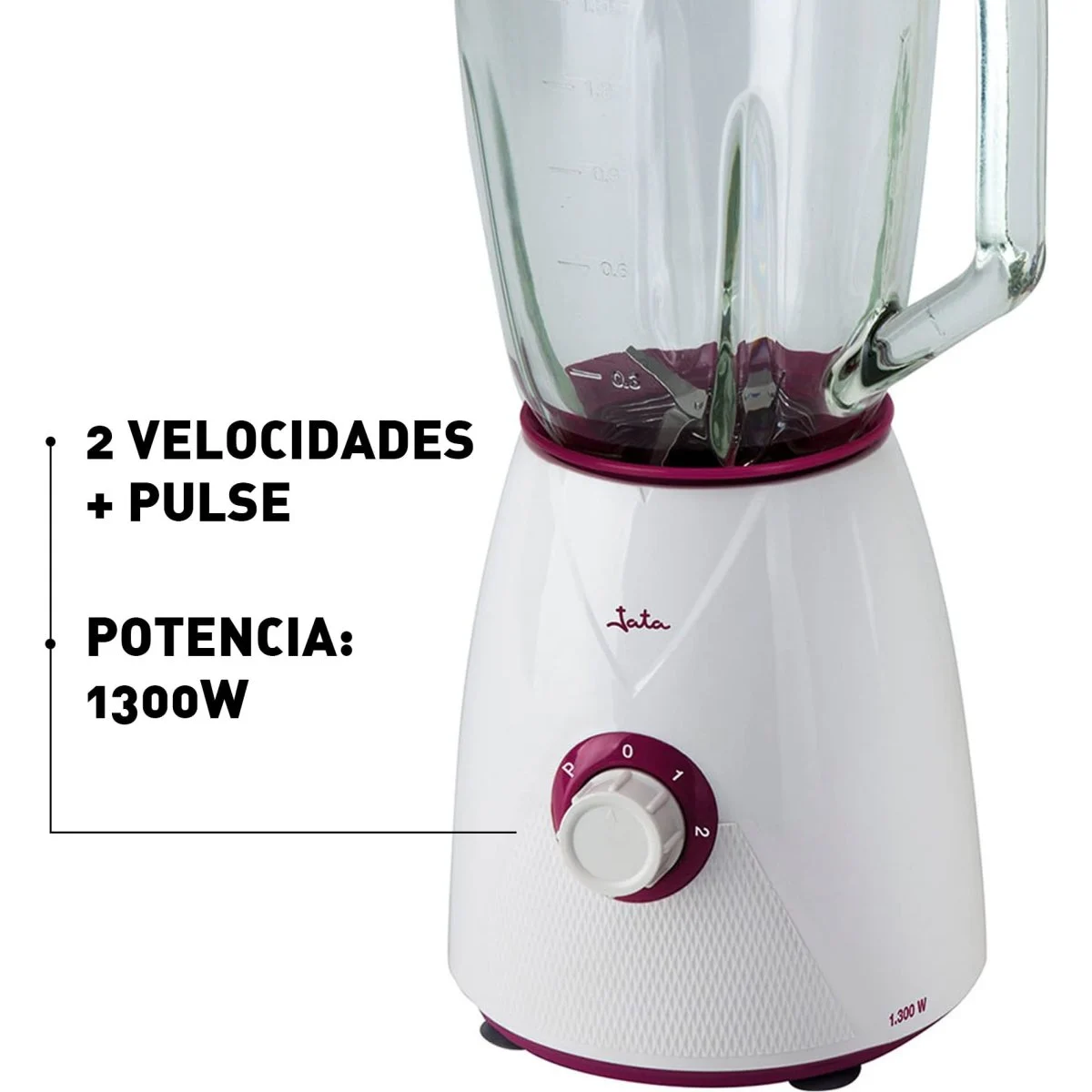 Batidora Jarra Jata BT265 1300W 1.5L Motor AC Blanca
