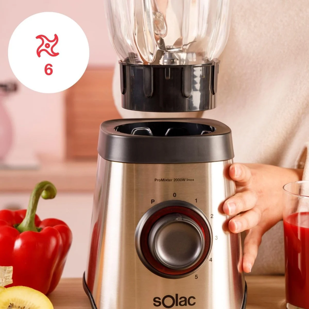 Batidora Jarra Solac Pro Mixter 2000 W 1.75 L
