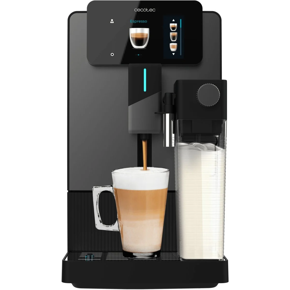 Cafetera Cecotec Superautomática EVAP+ Tanque Leche Cremmaet Latte