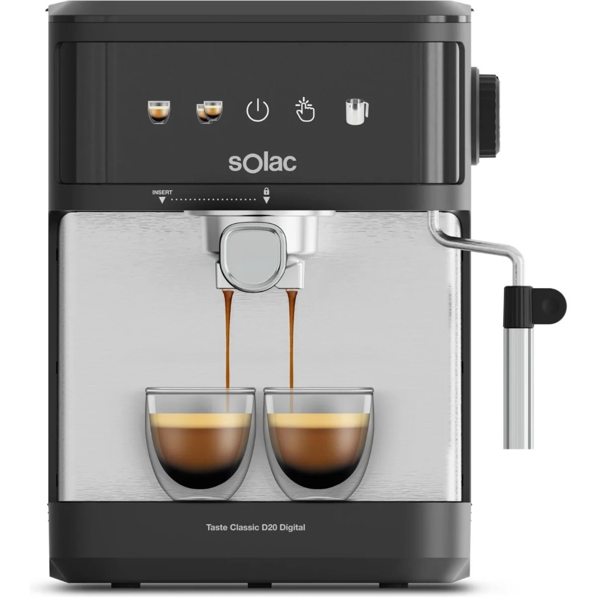 Cafetera Espresso Solac Taste Classic D20 Digital