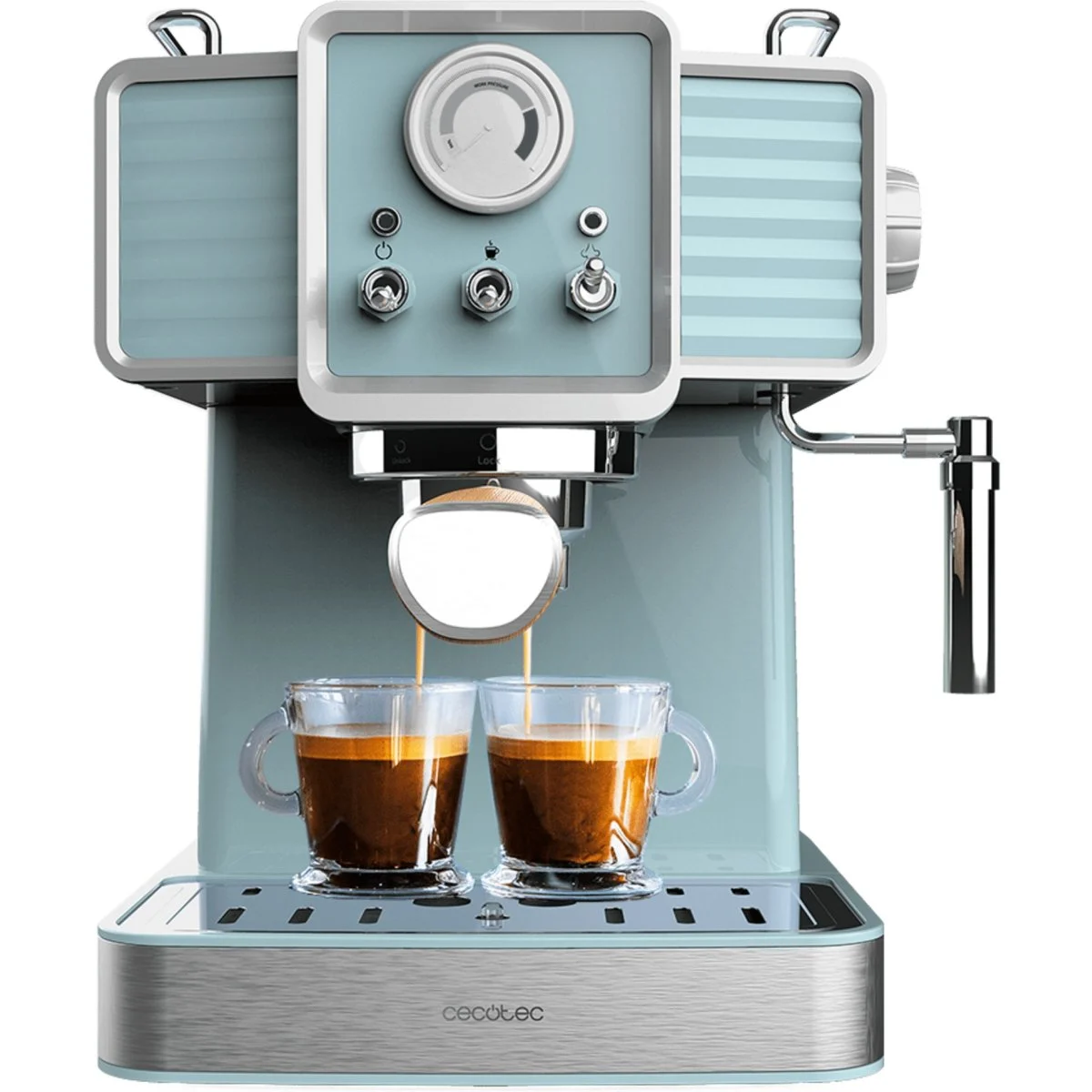 Cafetera espresso Cecotec Power Espresso 20 Tradizionale Azul 20 Bares 1350 W