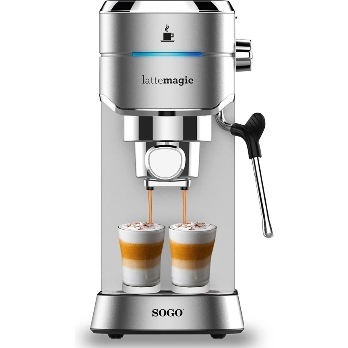Cafetera Espresso Sogo SS7600 15 Bares Inox 2 Tazas