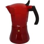 Cafetera Italiana Jata CAF2009 9 Tazas Vulcano Roja