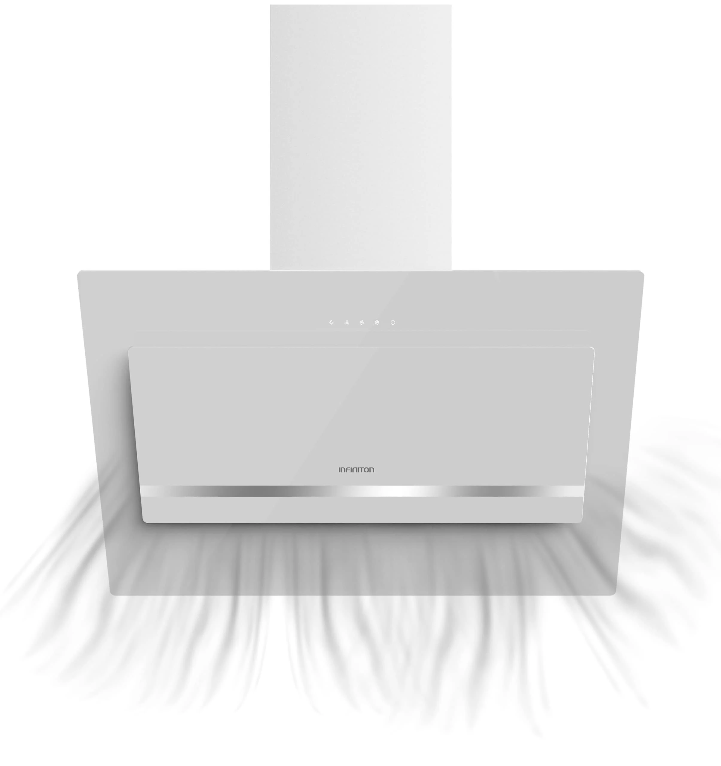 Campana Extractora Infiniton CMPTRAL-BLC63 60 cm 800 m3/h Clase A Cristal Blanca
