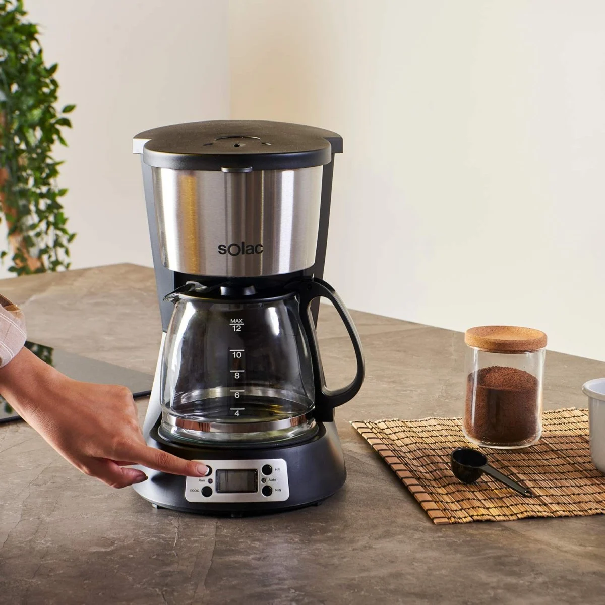 Cafetera Goteo Solac Stilo Digital 12 Tazas