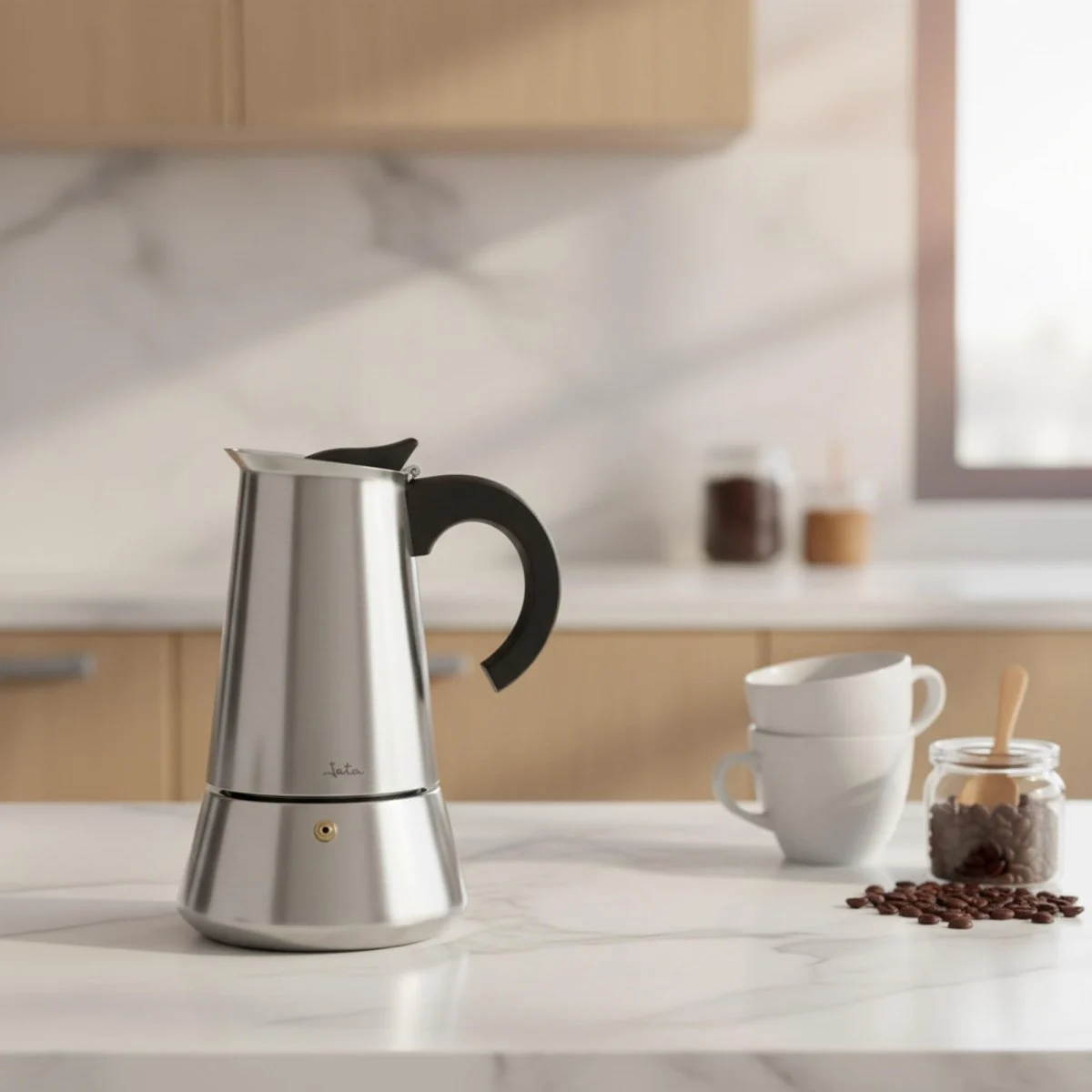 Cafetera Italiana Jata Odin 10 Tazas Acero Inoxidable