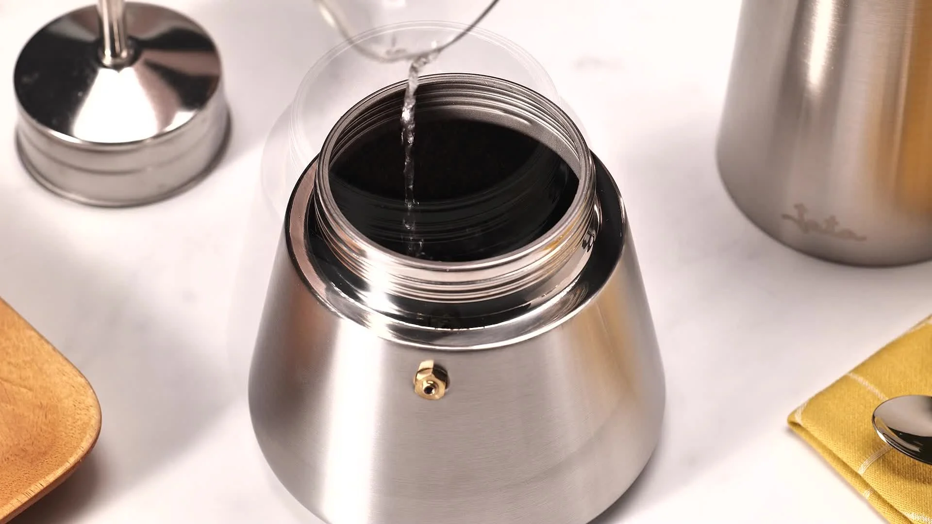 Cafetera Italiana Jata ODIN 12 Tazas Acero