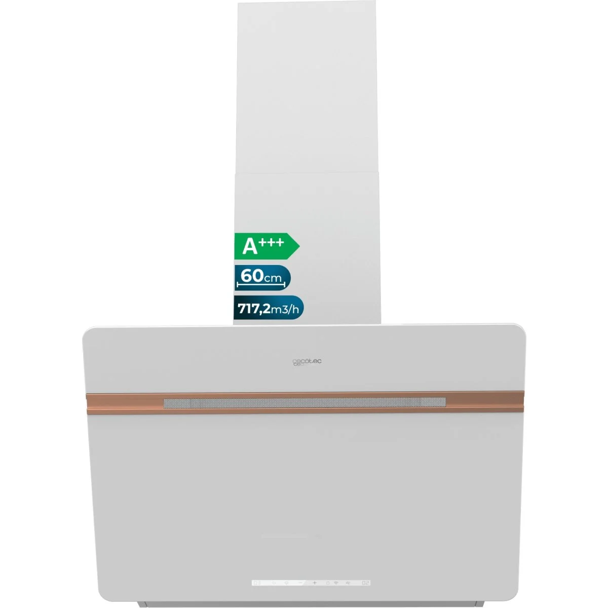 Campana Extractora Cecotec Bolero Flux DT 607500 60 cm A+++ Cristal Blanco