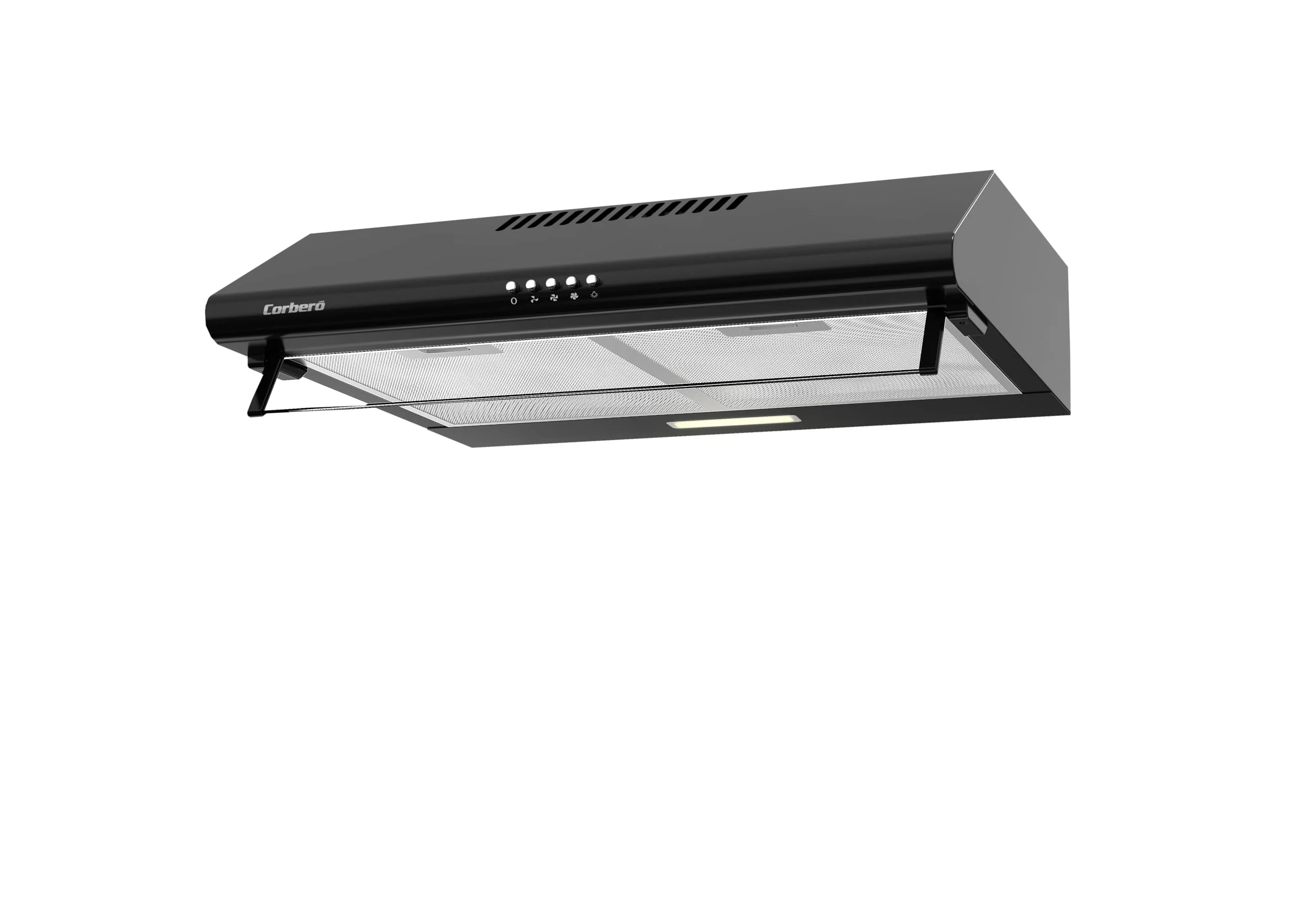 Campana Extractora Corbero NYASA600B 60 cm 1000 m3/h Negra Cristal