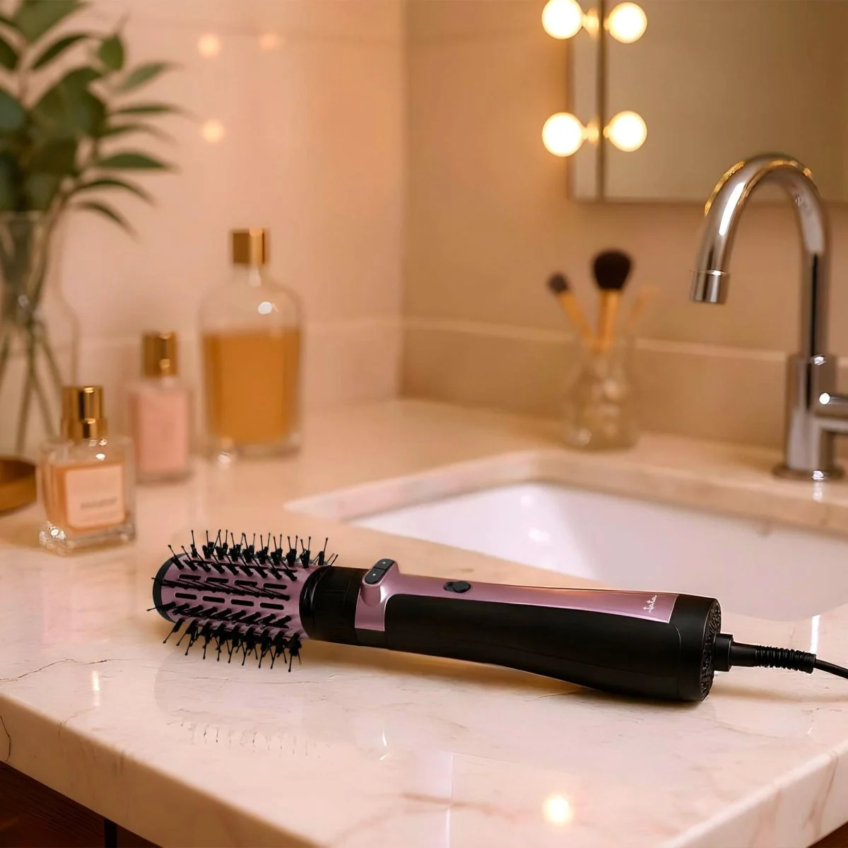 Cepillo Secador Pelo Jata 3 en 1 1000 W Color Rosa