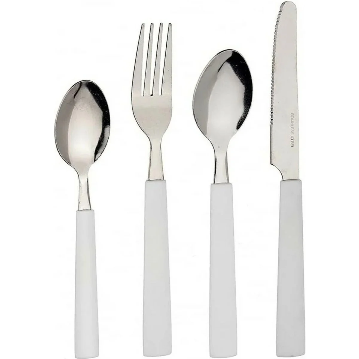 Cubertería Kinvara 16 Piezas Blanco + Cub