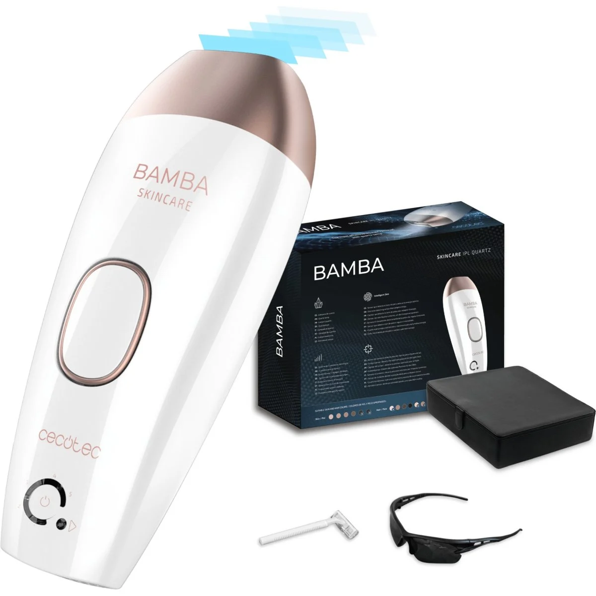 Depiladora láser Cecotec SkinCare IPL Quartz 120.000 disparos Compacta