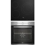 Conjunto Beko Horno + Vitro 3 Fuegos Cerámica 72 L Clase A