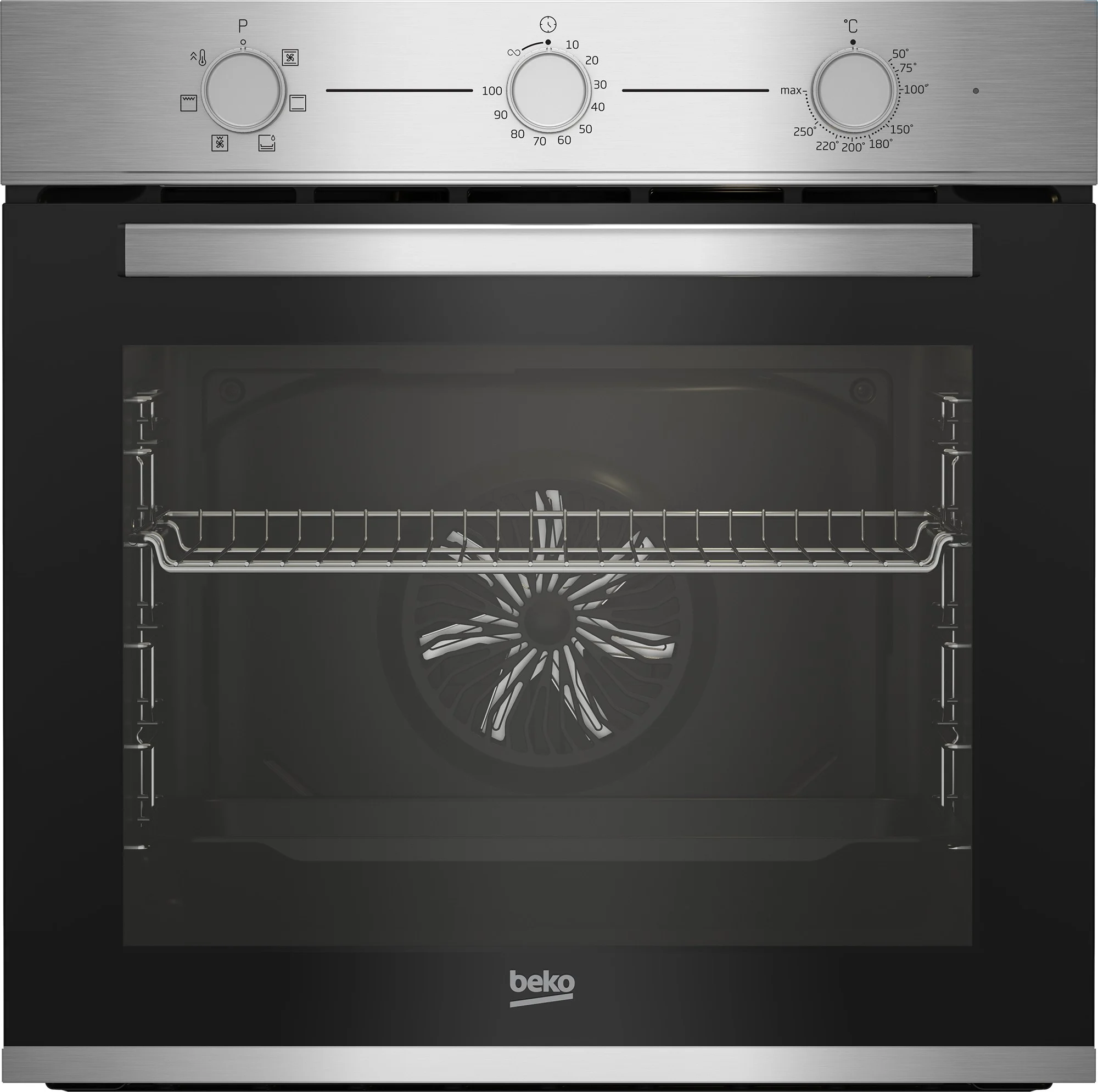 Conjunto Beko Horno + Vitro 3 Fuegos Cerámica 72 L Clase A