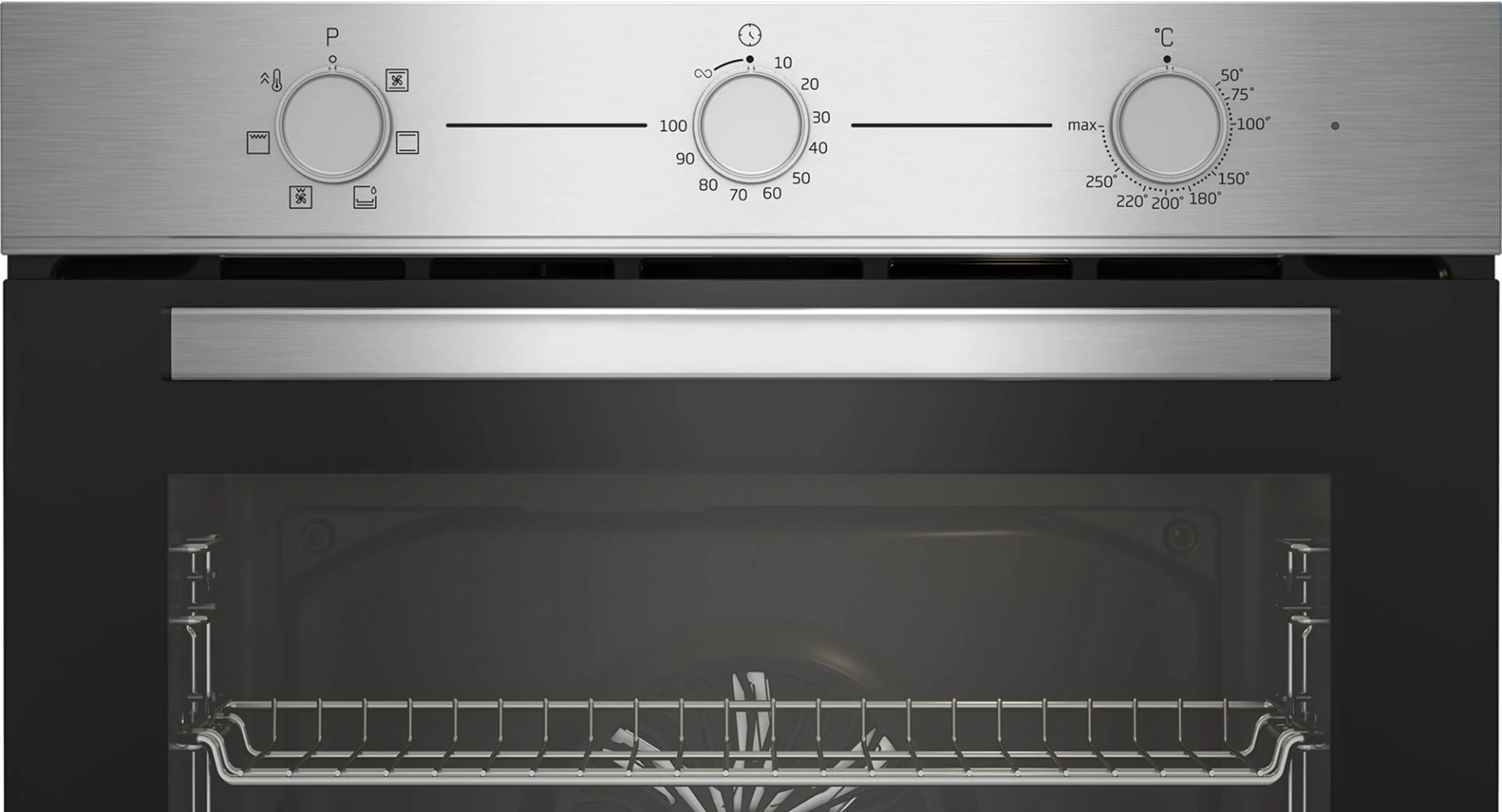 Conjunto Beko Horno + Vitro 3 Fuegos Cerámica 72 L Clase A