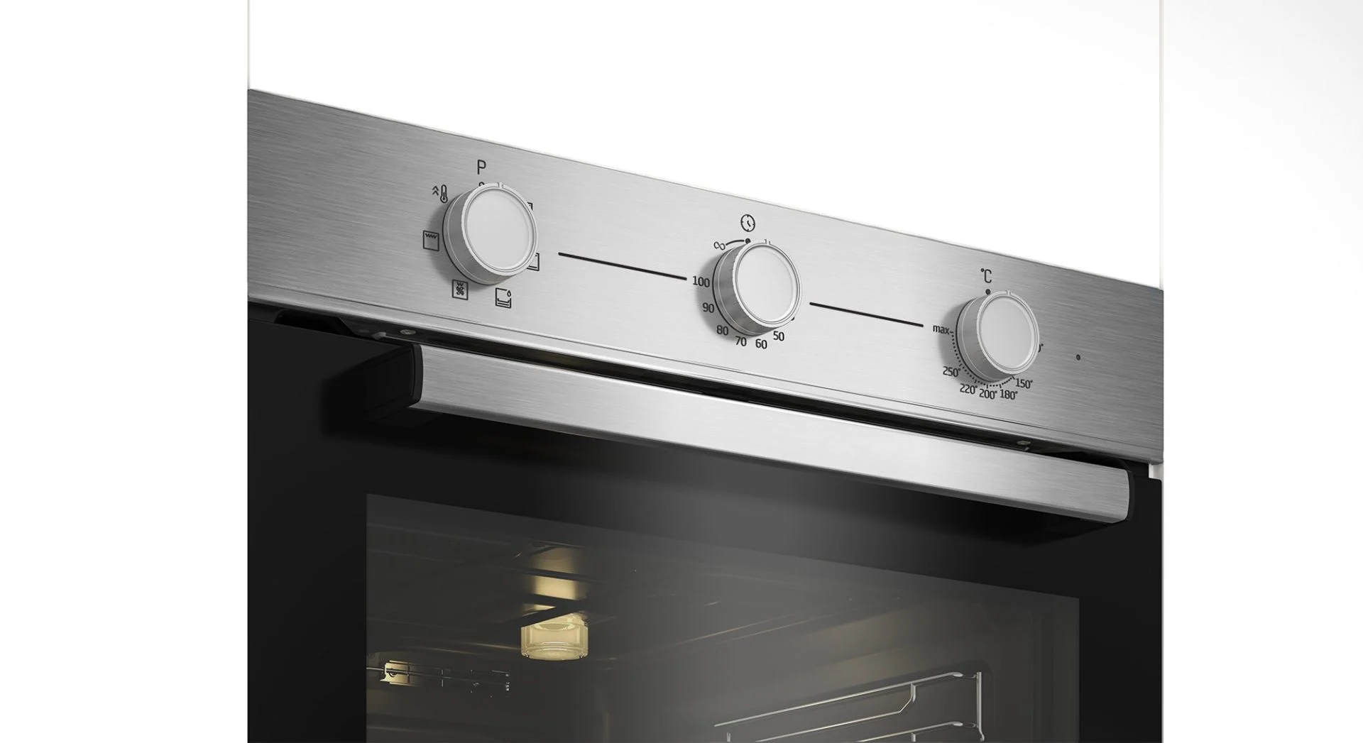 Conjunto Beko Horno + Vitro 3 Fuegos Cerámica 72 L Clase A