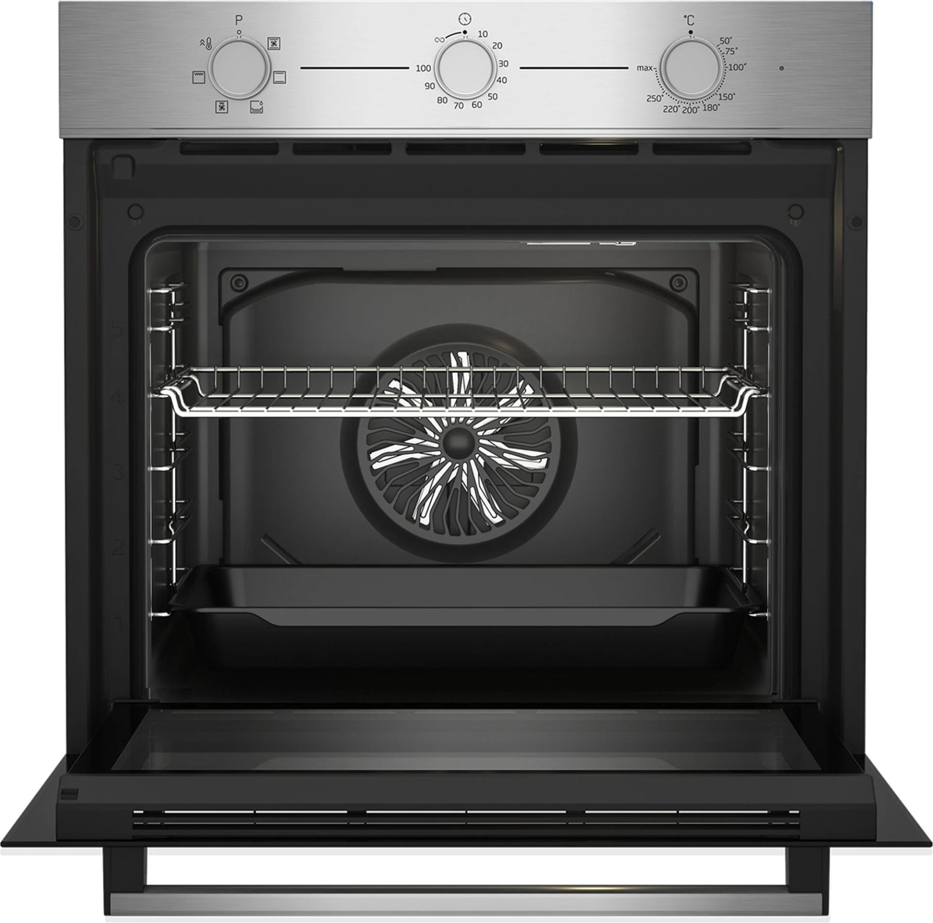 Conjunto Beko Horno + Vitro 3 Fuegos Cerámica 72 L Clase A