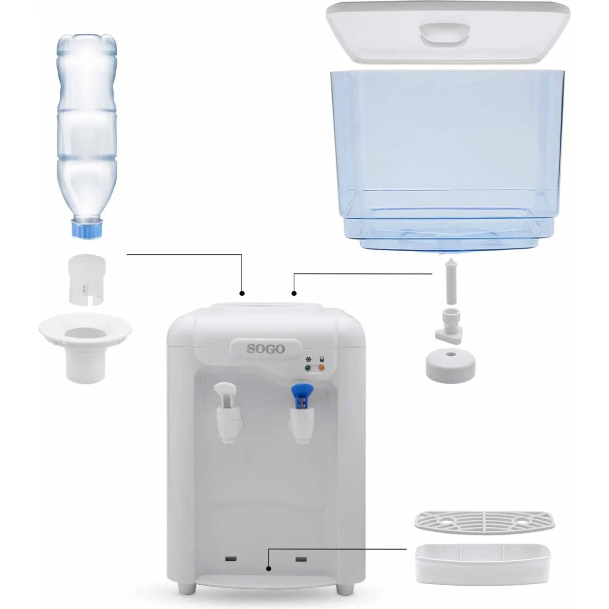 Dispensador Agua Sogo SS12010 7L 65W Independiente Blanco