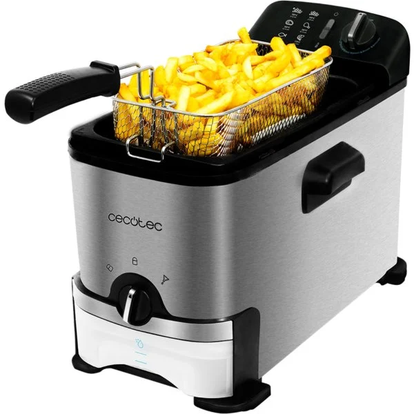 Freidora de Aceite Cecotec CleanFry 3 L Full Inox 2000 W