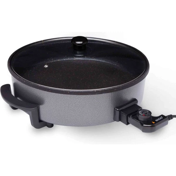 Multicazuela Eléctrica Sogo 42 cm 1500W Antiadherente Negra