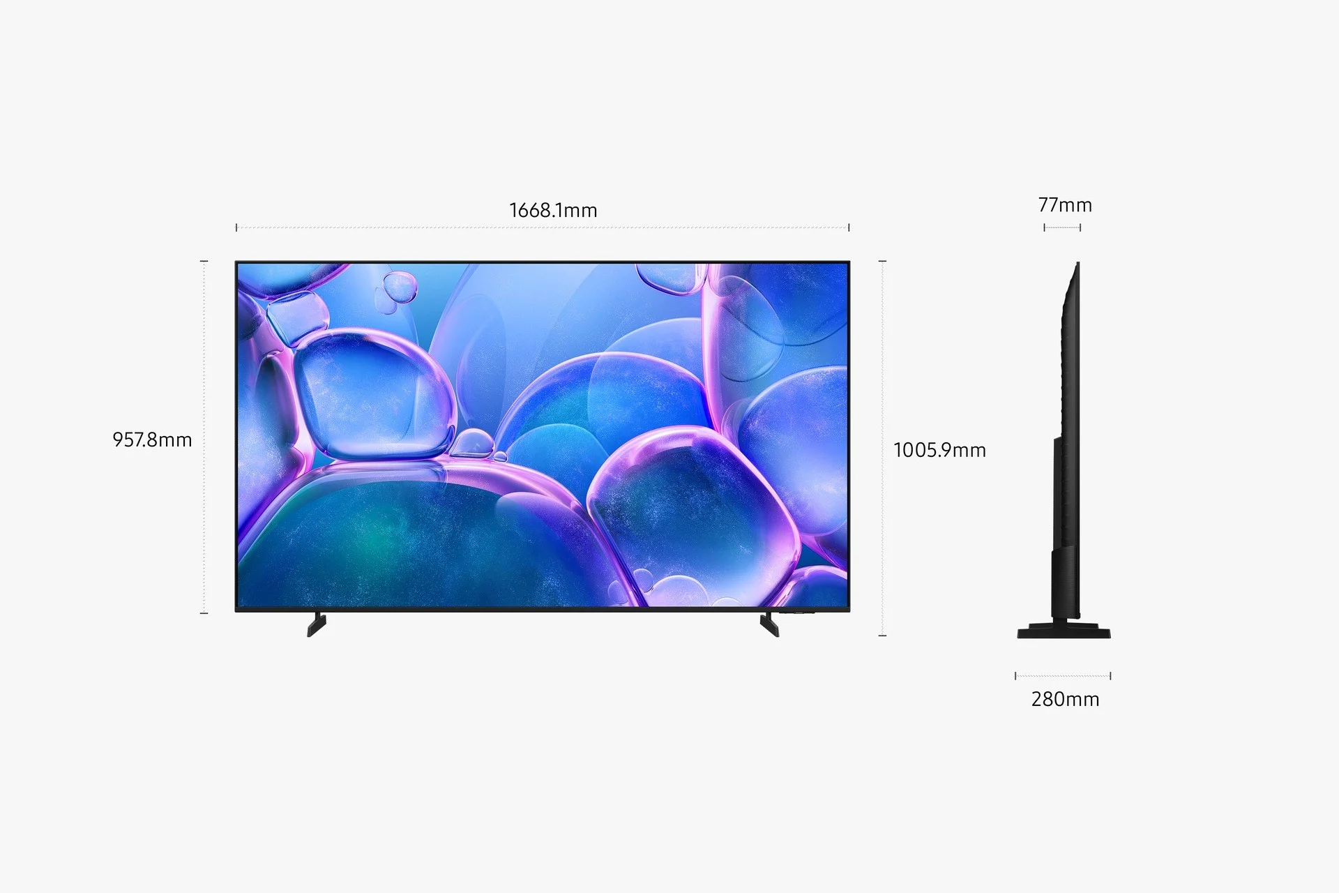 Pantalla LED Samsung 75" Cristal UHD 4K Smart TV