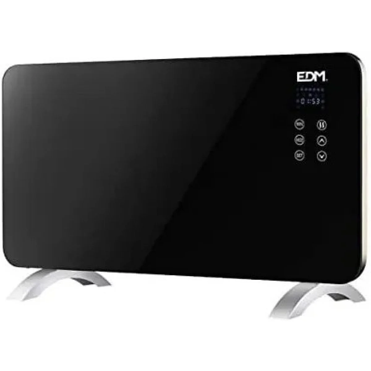 Convector EDM Cristal Negro 1500 W Turbo