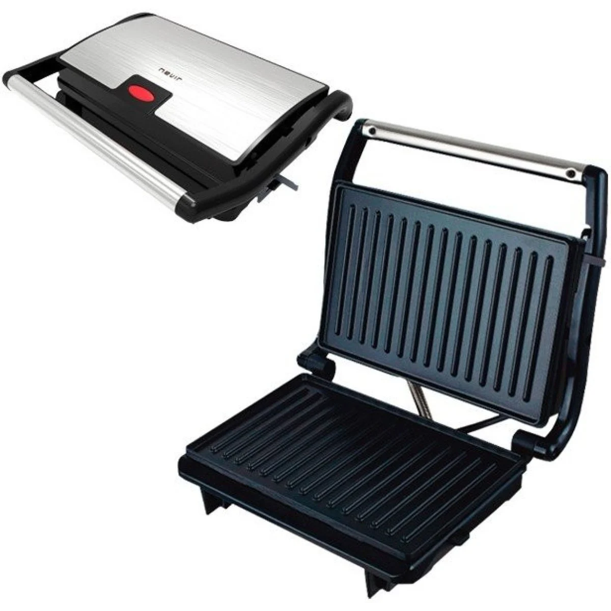 Panini Grill Nevir 800 W 22x14 Cocina Rápida y Saludable