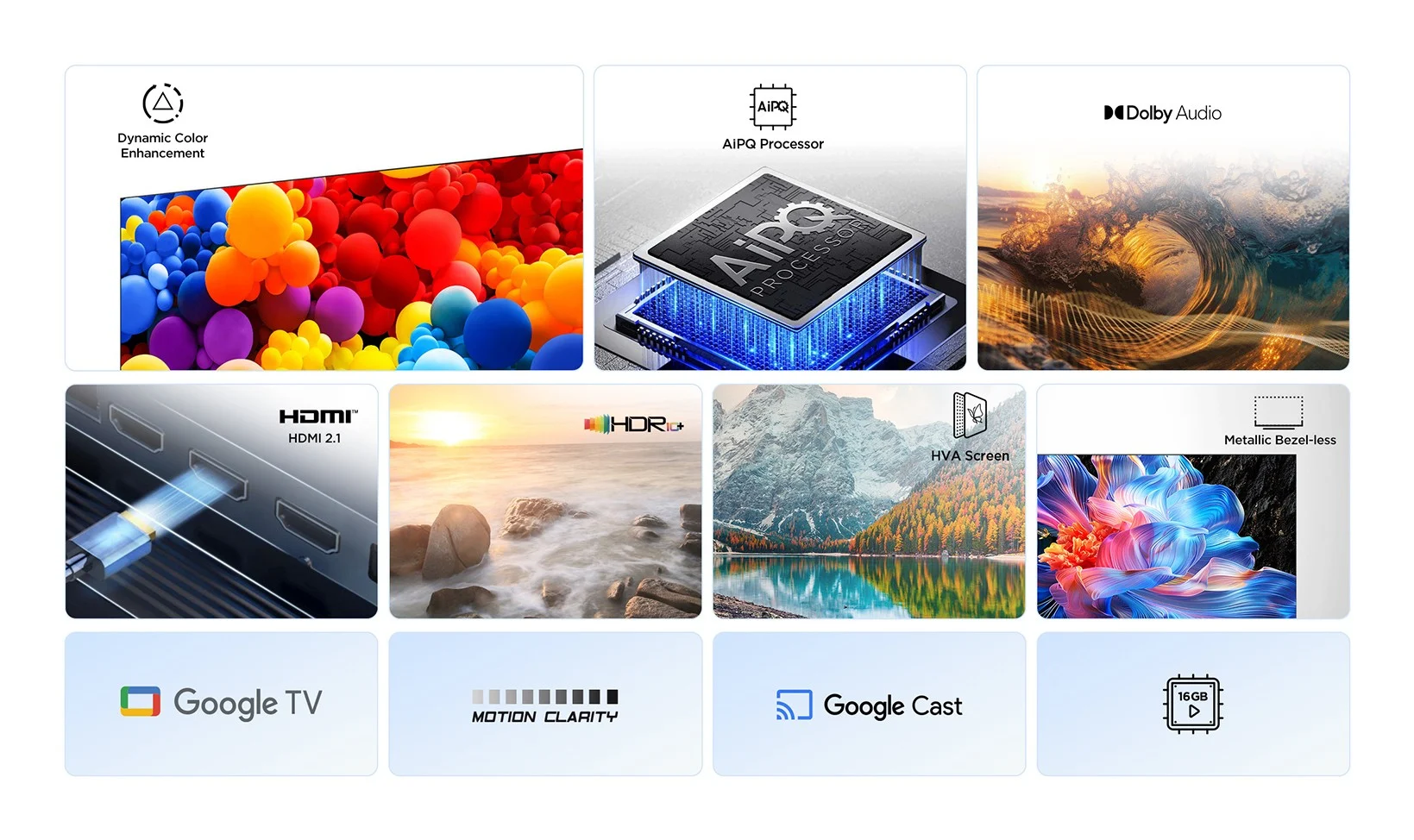 Pantalla TCL 43" Smart TV Google TV UHD 4K