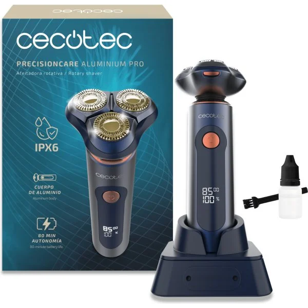 Afeitadora Cecotec PrecisionCare Aluminium Pro 80 min Cuchillas Titanio