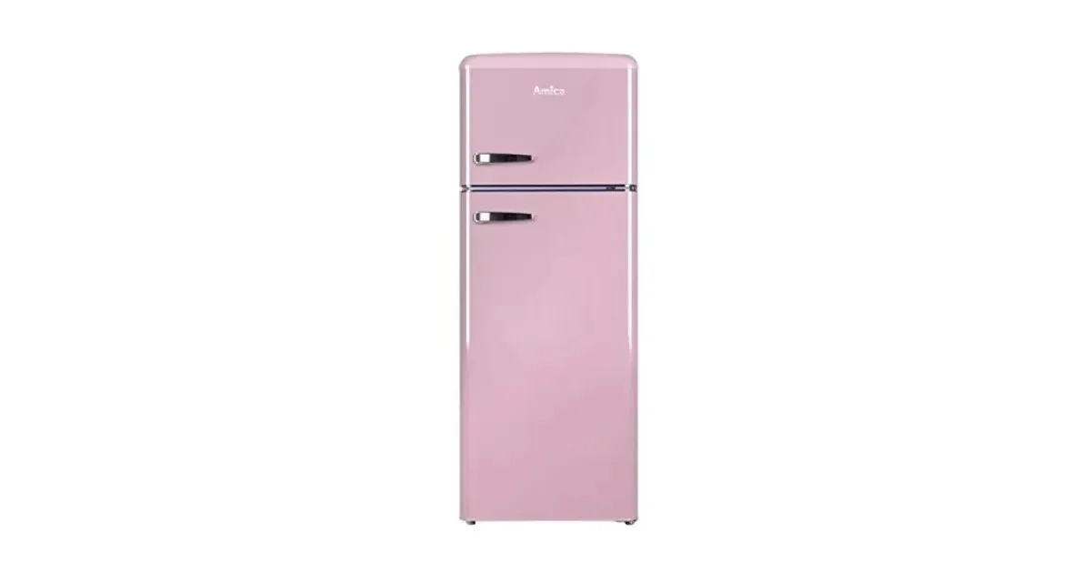 Frigorífico Amica Retro Rosa 144x55 A++