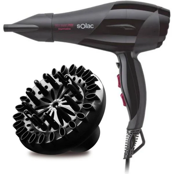 Secador de Pelo Solac 2600W Motor AC Potente y Eficiente
