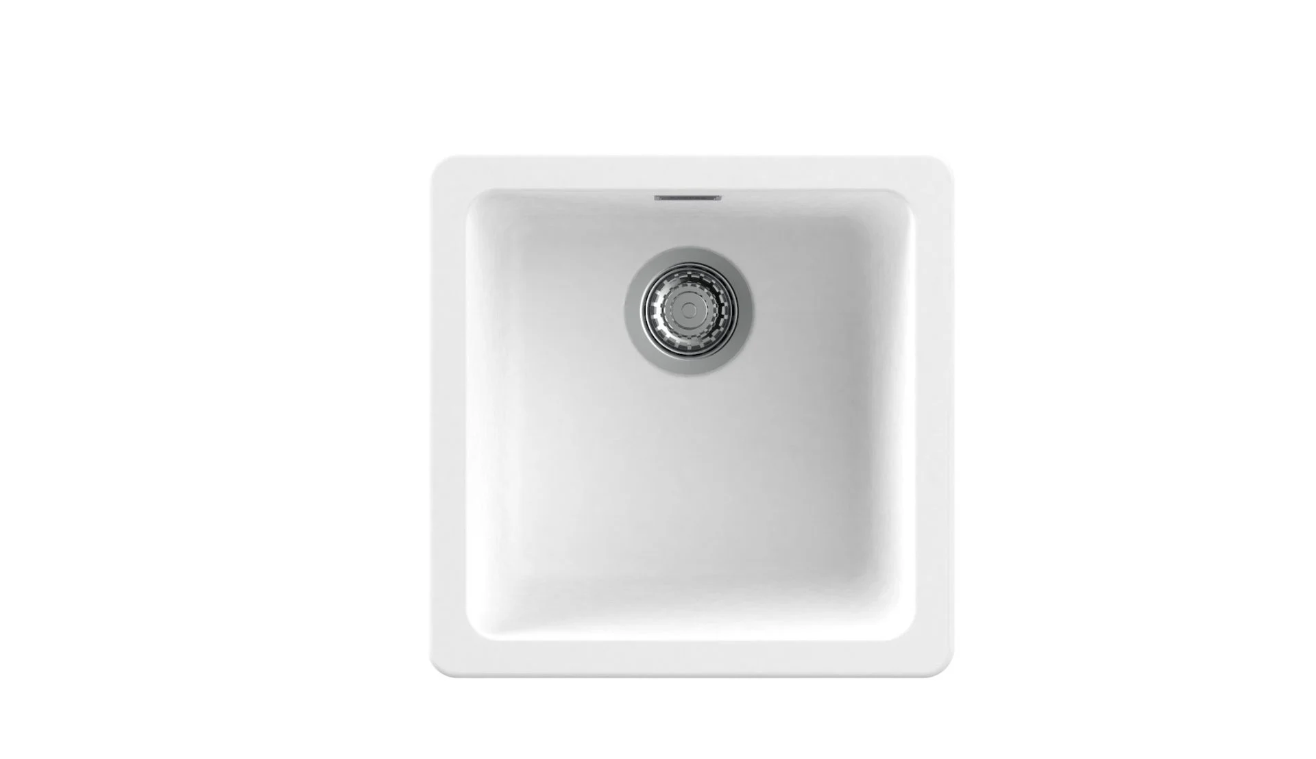 Fregadero Nodor Granito 40x40 Blanco Sobre/Bajo Granito