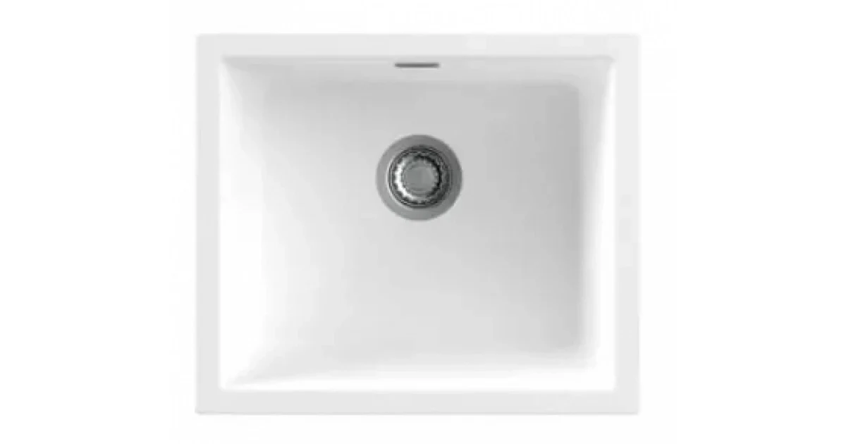Fregadero Nodor Granito 40x40 Blanco Sobre/Bajo Granito