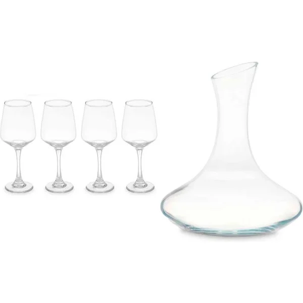 Set Decantador 1.8L Vino + 4 Copas 420 ml