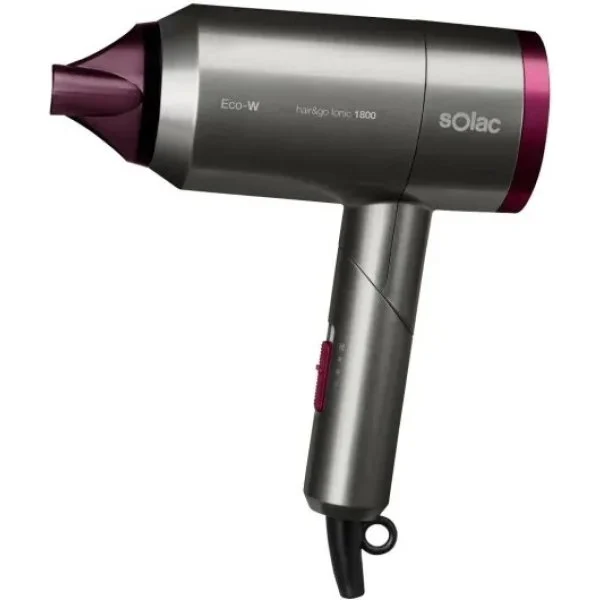 Secador de Pelo Solac Hair&Go 1800 Ionic 2000W Plegable