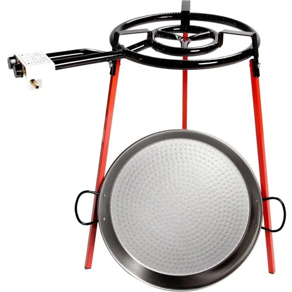 Set Paellera 46 cm + Quemador Gas 40 cm + Patas