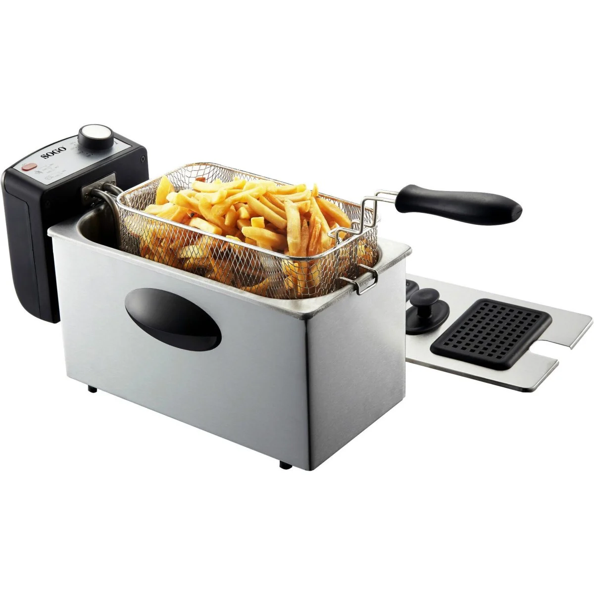 Freidora Sogo 3 L 2000 W Acero Inoxidable Independiente