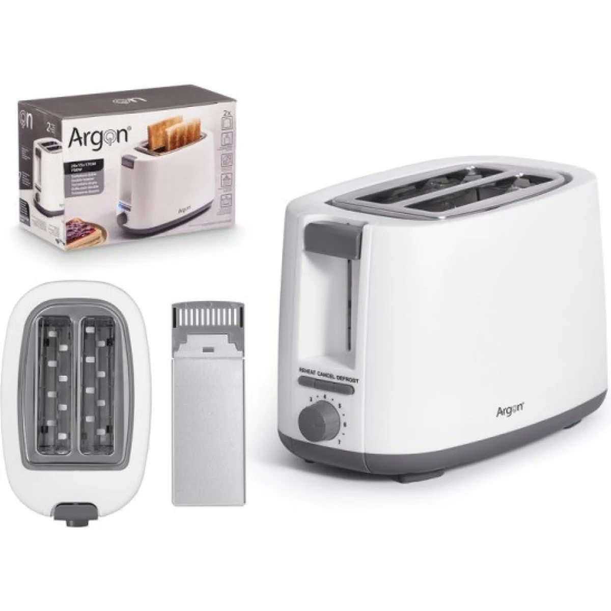 Tostador Horizontal Argon 600 W Blanco