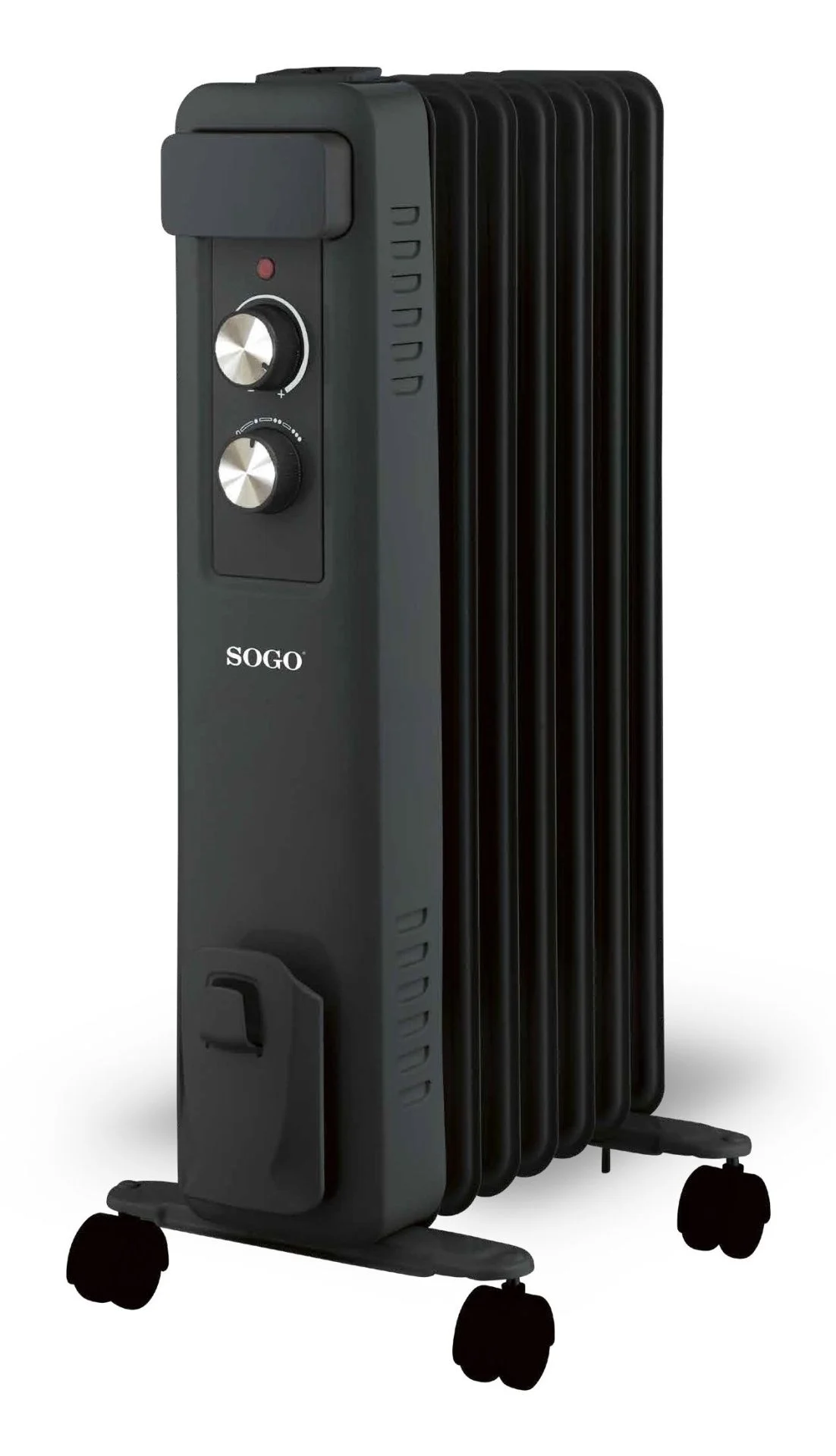 Radiador de aceite Sogo 7 Elementos 1500W Negro