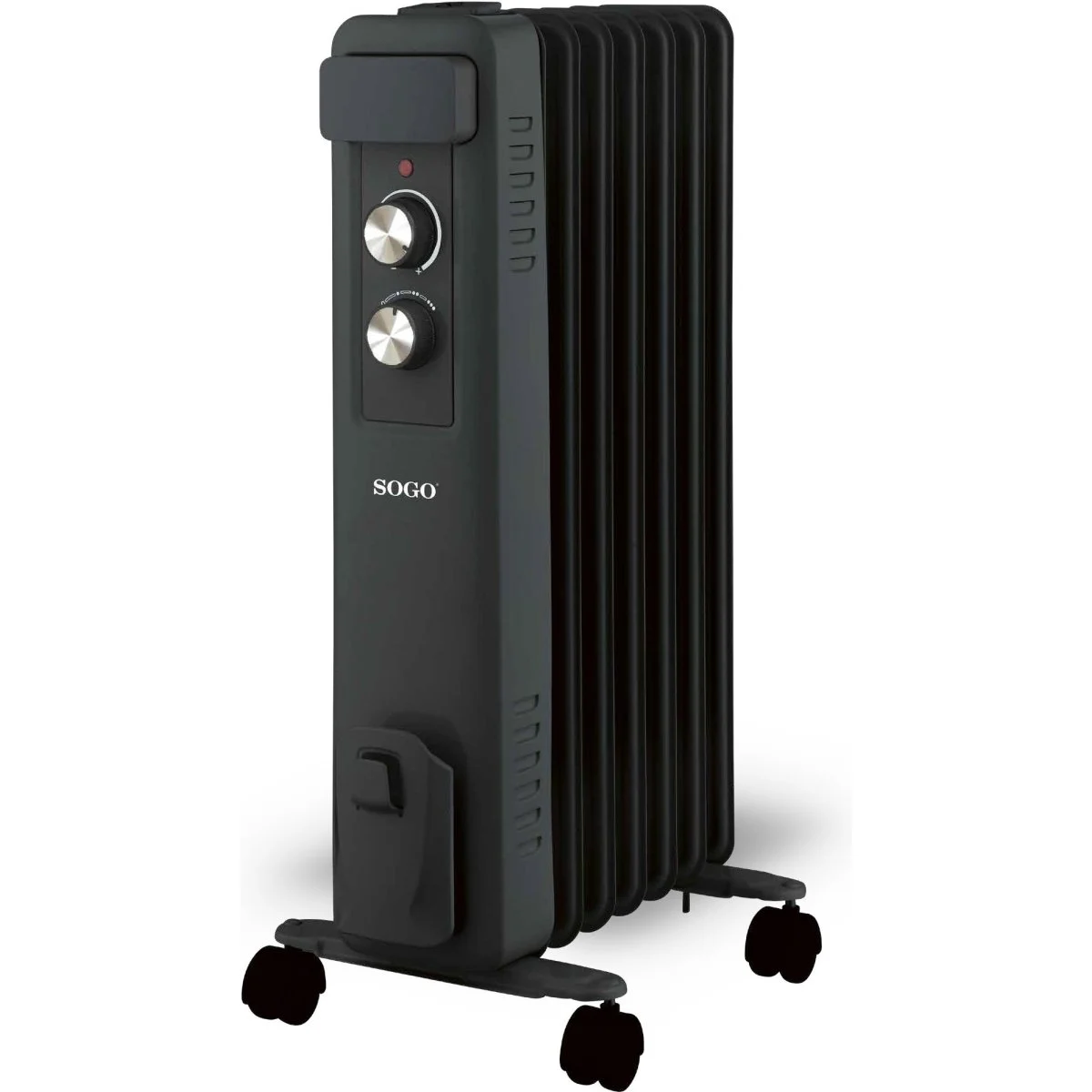 Radiador de aceite Sogo 7 Elementos 1500W Negro