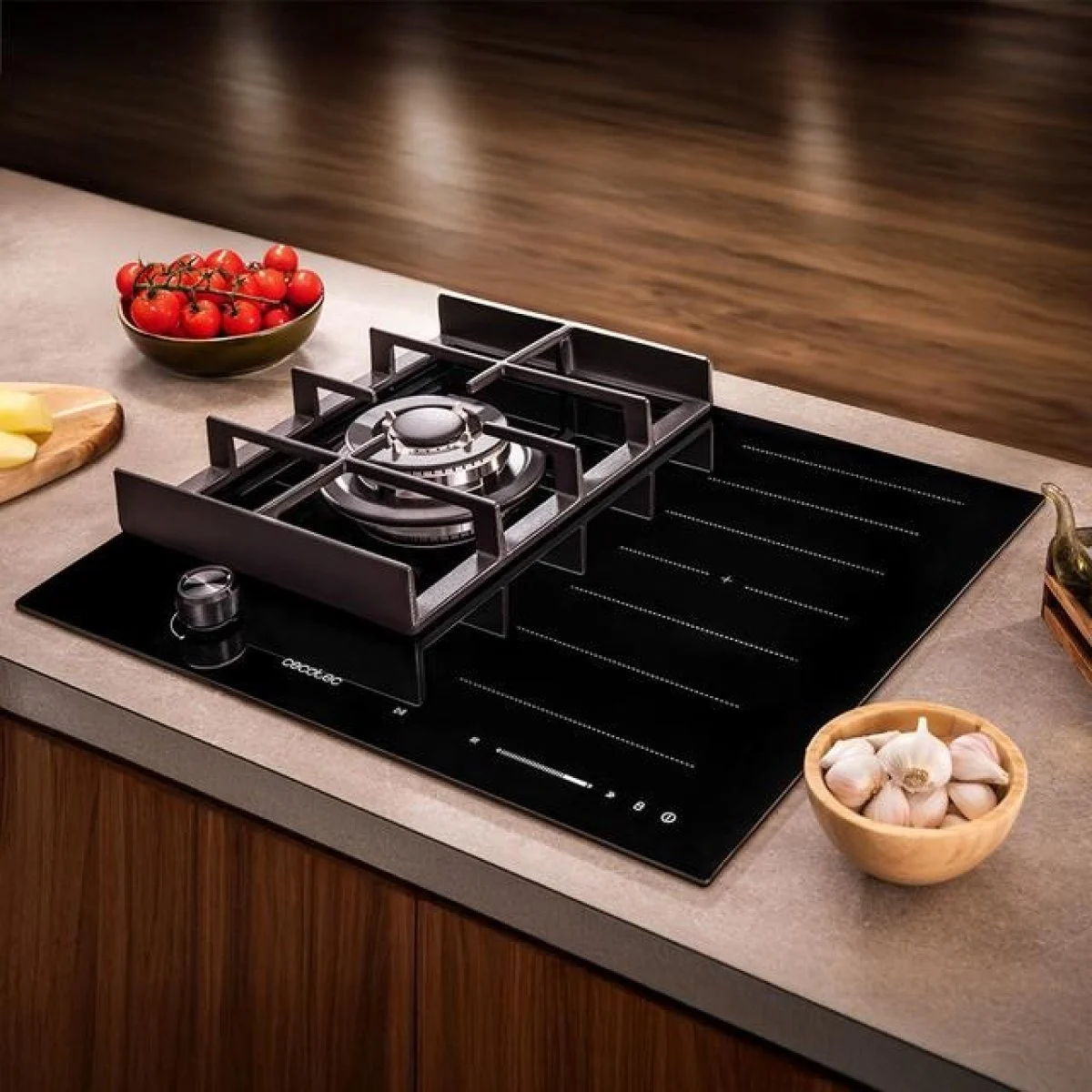 Placa de cocina Cecotec Squad GI 3500 Hybrid FullFlex Gas e Inducción