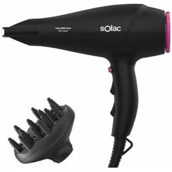 Secador de Pelo Solac 2200 W DC Inonic Plegable Difusor